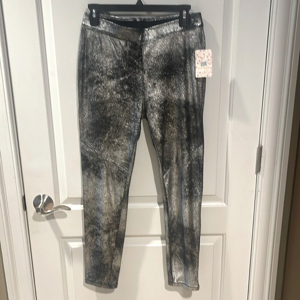 Free People metallic leggings!